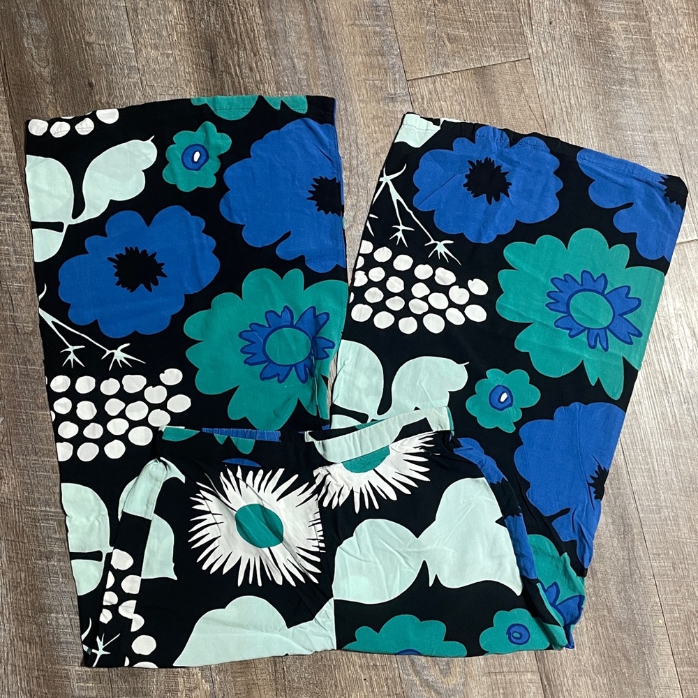 Marimekko for Target Floral Flowy Bell Bottoms Casual Pull on Pants - Picture 2 of 6